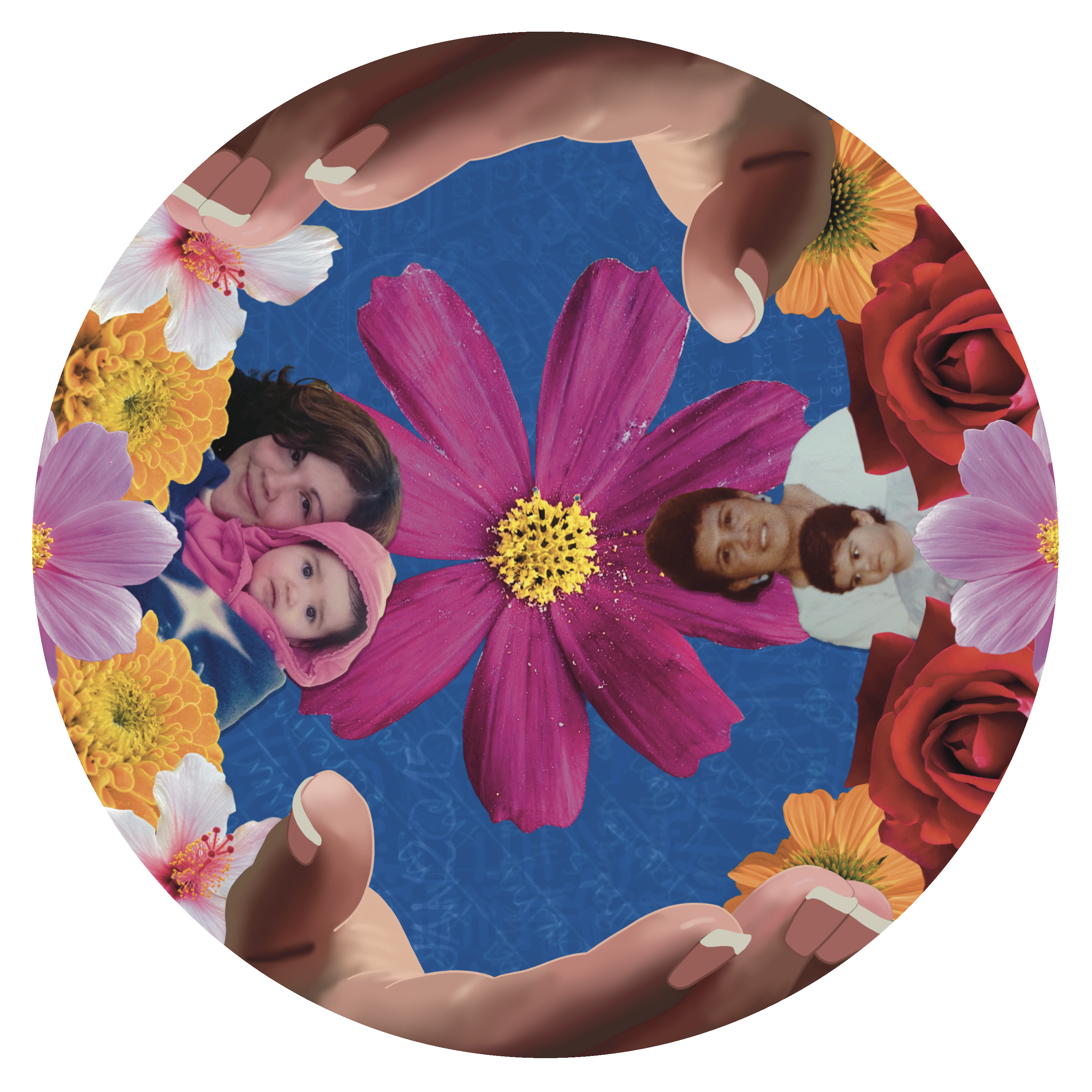 “Tiempo” es un collage digital creado el 13.0.12.5.4 Wucub Aq’ab’al (31 de enero de 2024) por mariana Aq’ab’al moscoso. El collage presenta fotografías de flores del jardín de mariana, tomadas entre las temporadas 2020-2024. La imagen recortada de la derecha es de una foto familiar (crédito desconocido) de mariana y su madre, tomada en 1982. La imagen recortada de la izquierda es de una foto familiar (crédito desconocido) de mariana con su hija, Yasmin, tomada en 2003.